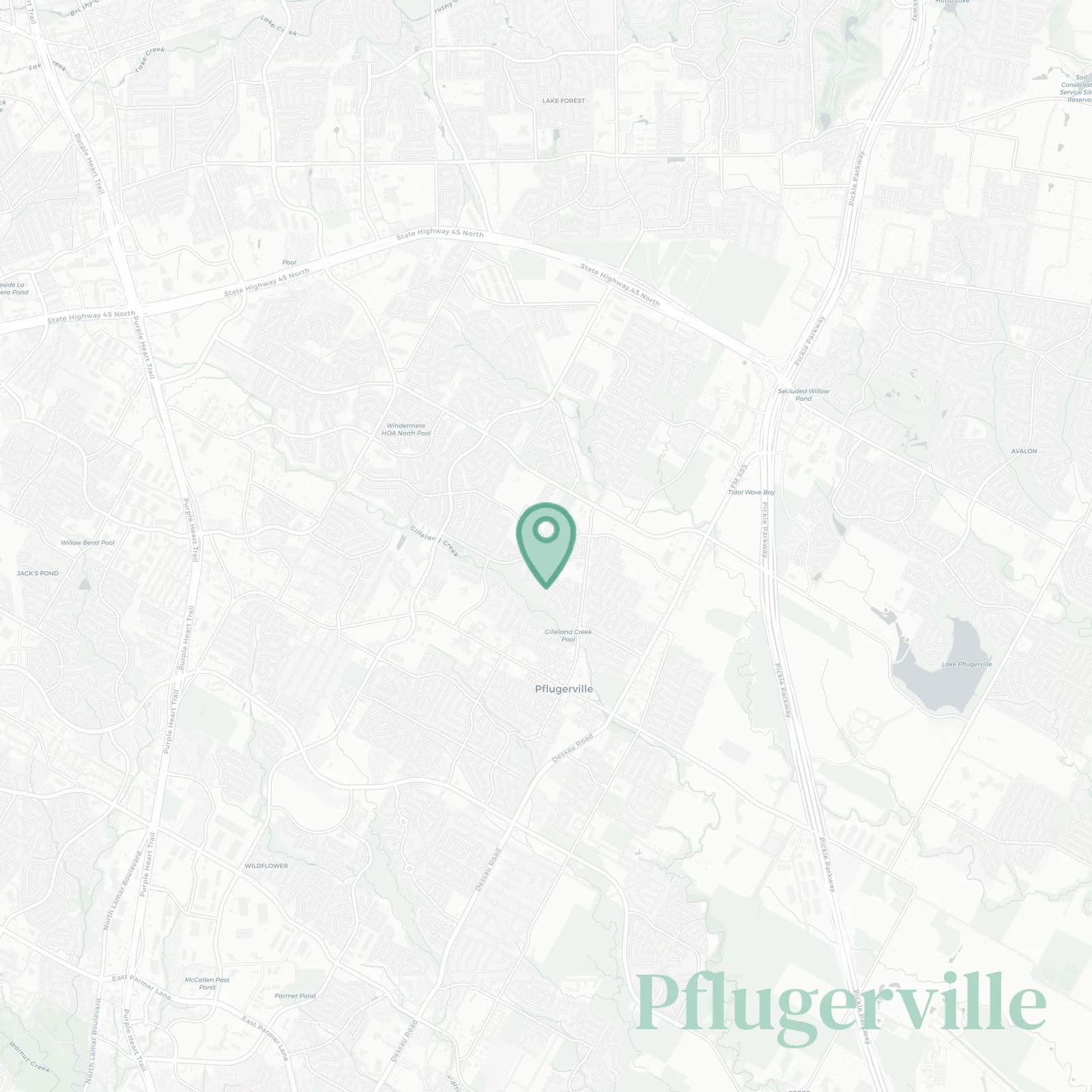 Pflugerville map