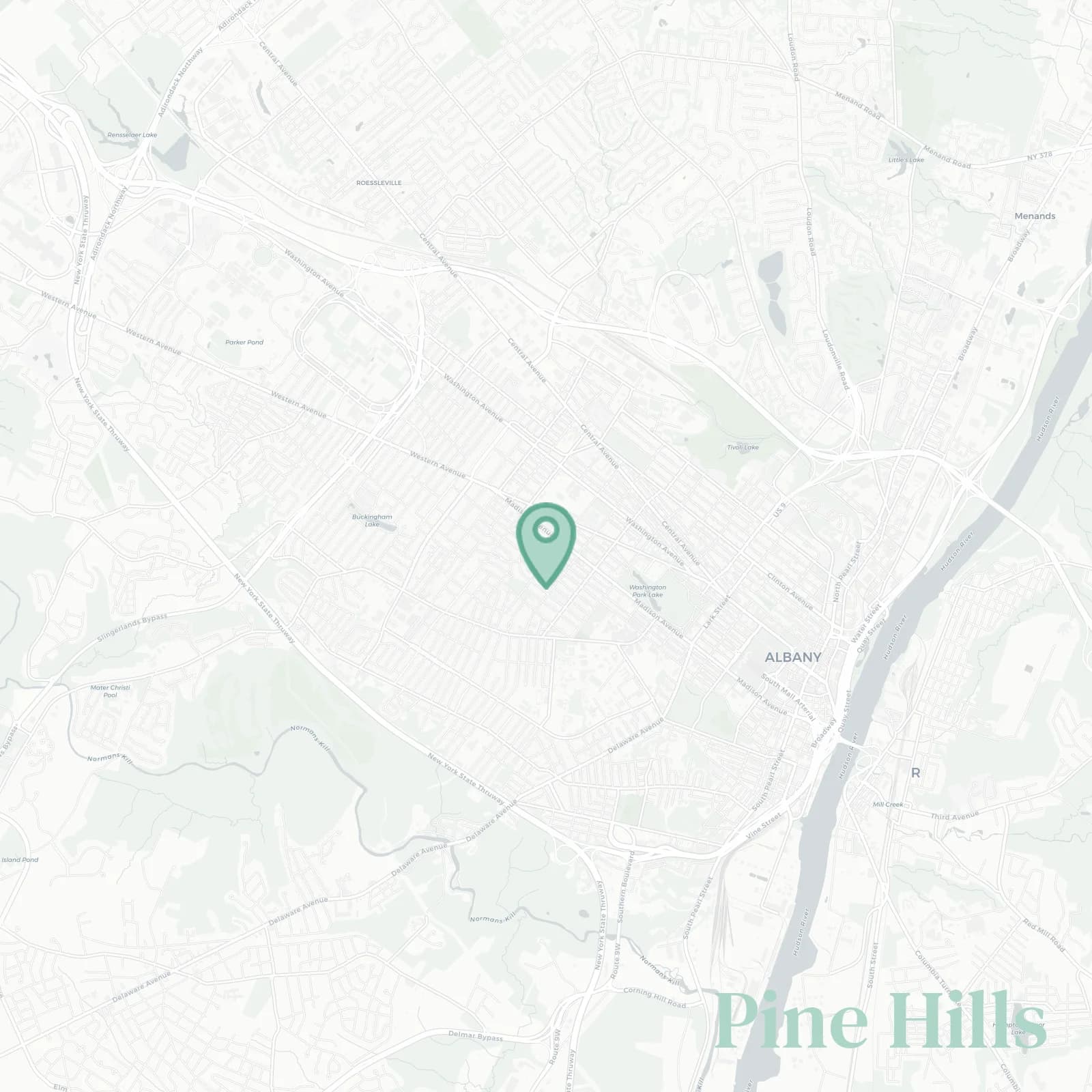 Pine Hills map