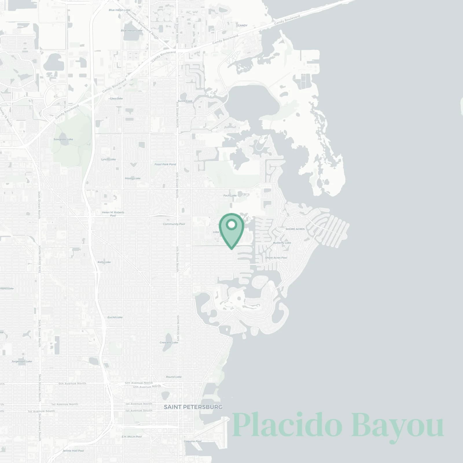 Placido Bayou map