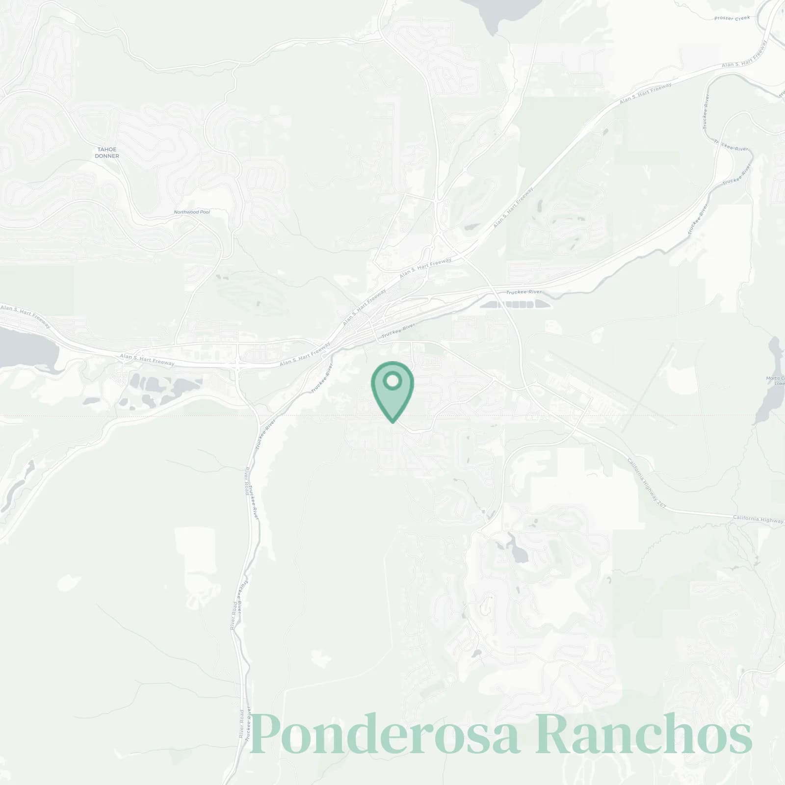 Ponderosa Ranchos map