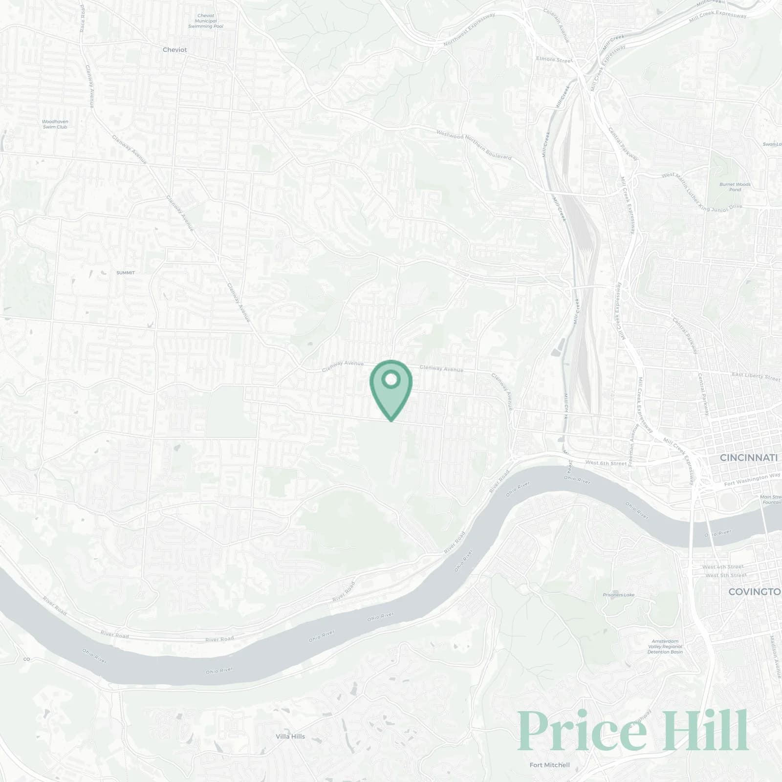 Price Hill map