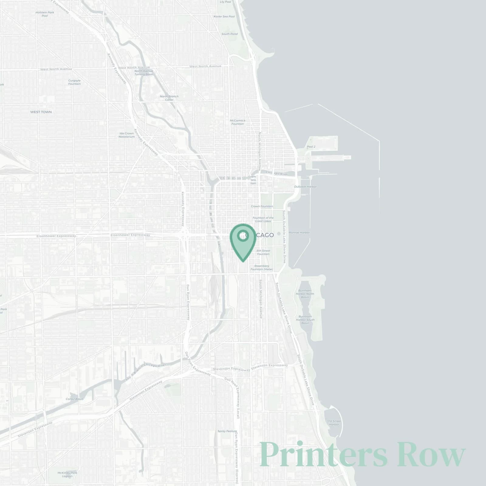Printers Row map