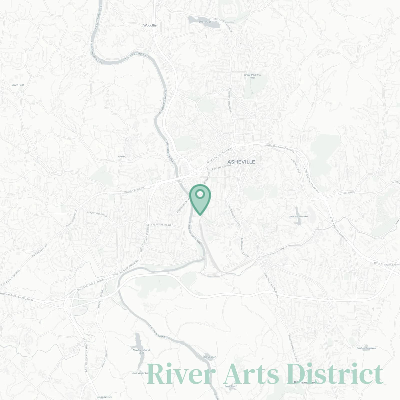 River Arts District map