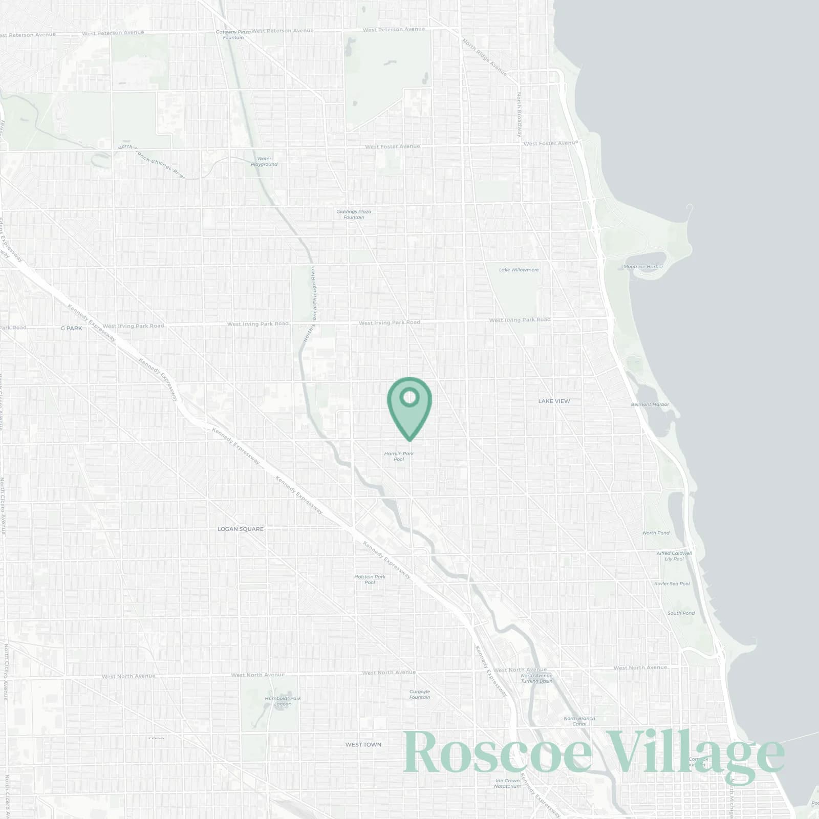 Roscoe Village map