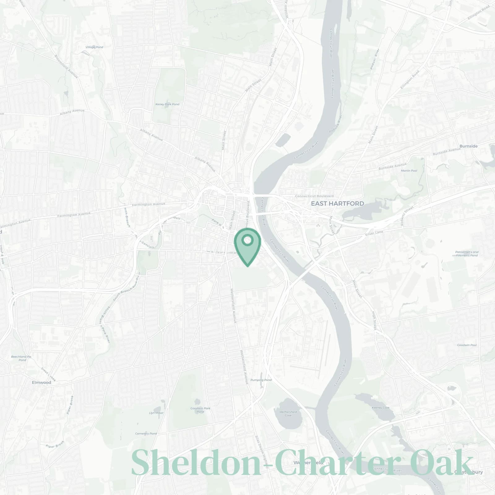 Sheldon-Charter Oak map