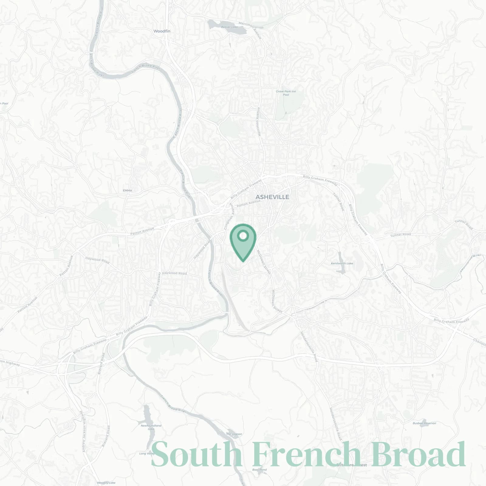 South French Broad map