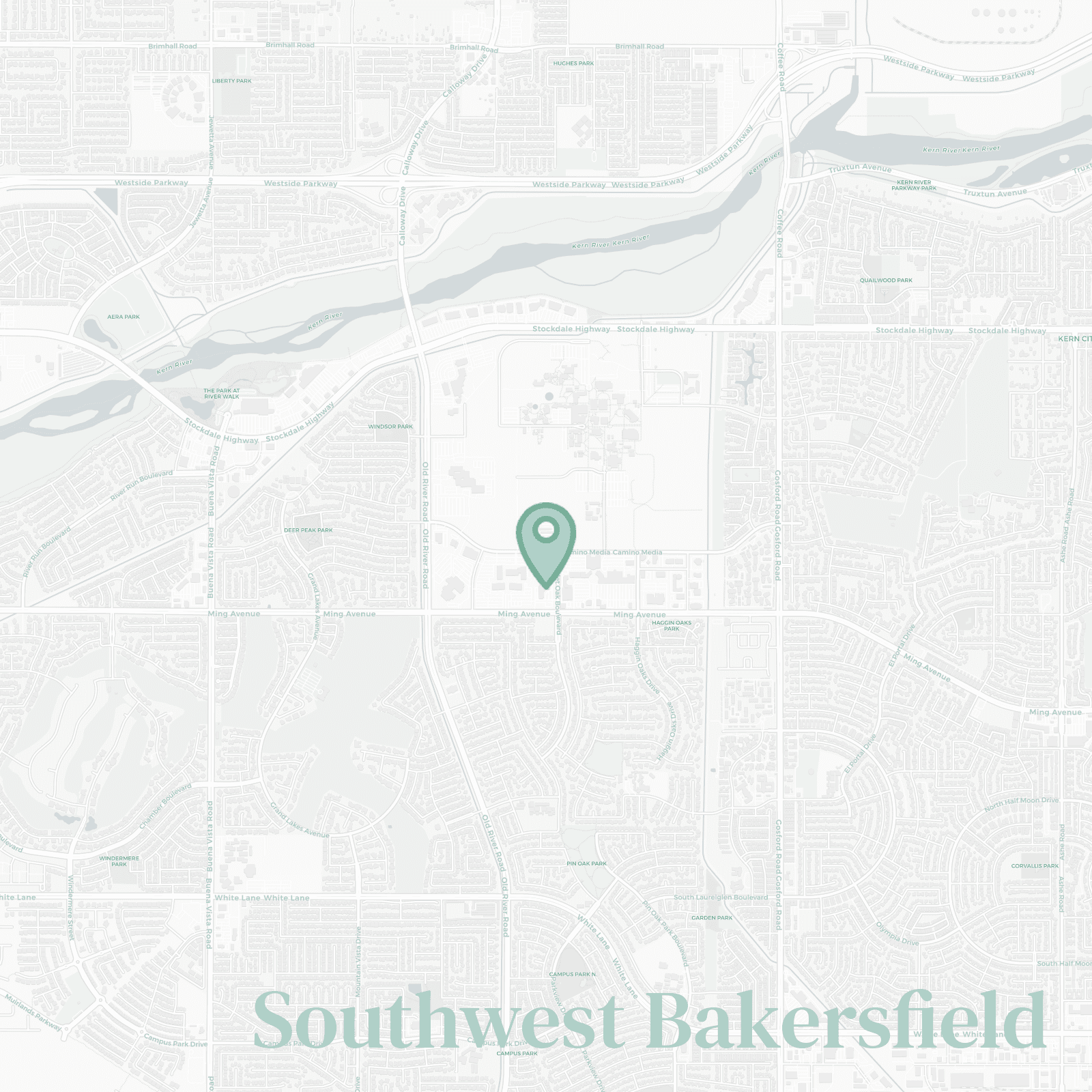 Southwest Bakersfield map