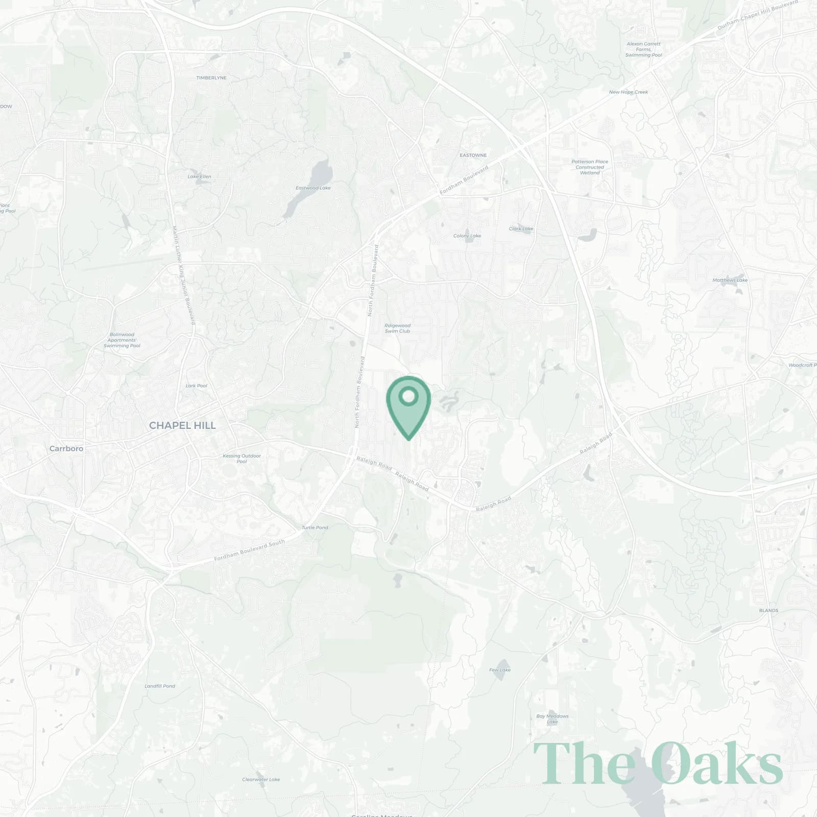 The Oaks map