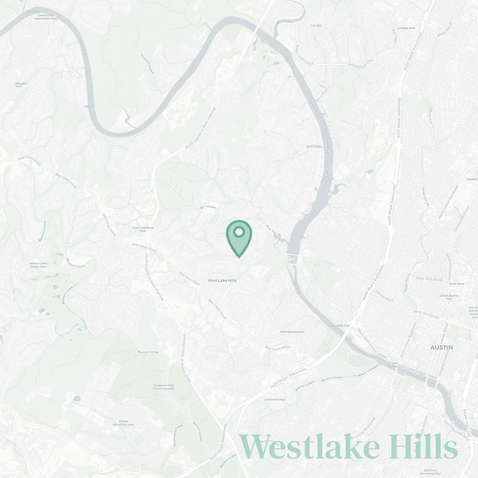 Westlake Hills map