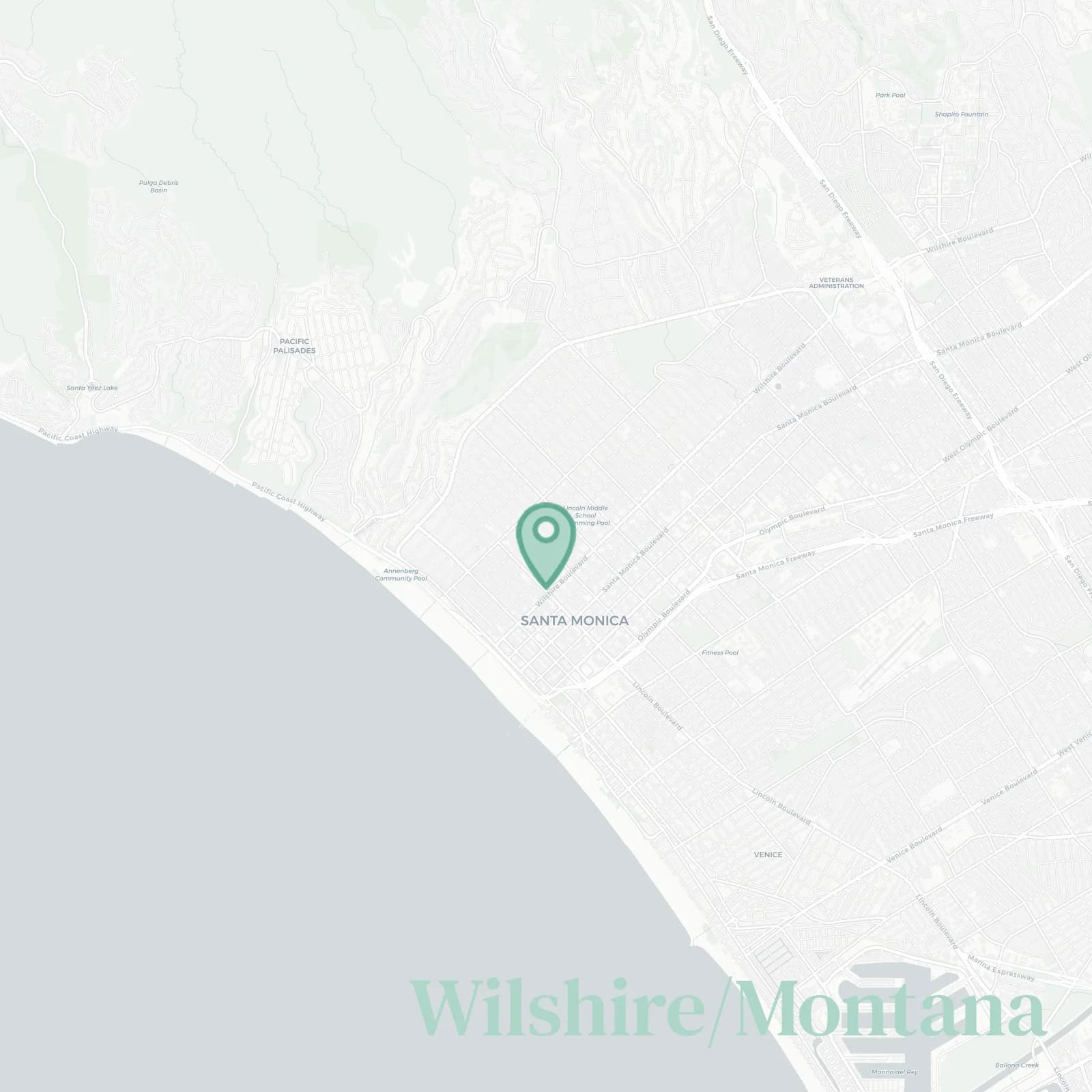 Wilshire/Montana map